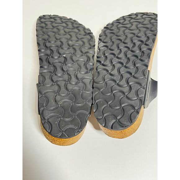 Birkenstock Black Birko-Flor Gizeh Thong Adjustable Sandals 39 Reg-Wide 8-8.5 - Picture 7 of 8